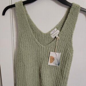 Nwt By The River matcha colored fuzzy sweater vest (medium)